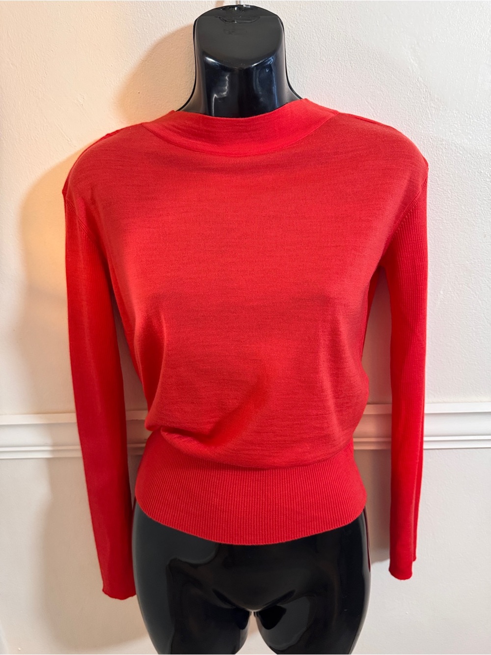 MaxMara Coral Open V Back Long Sleeve Sweater | Size S